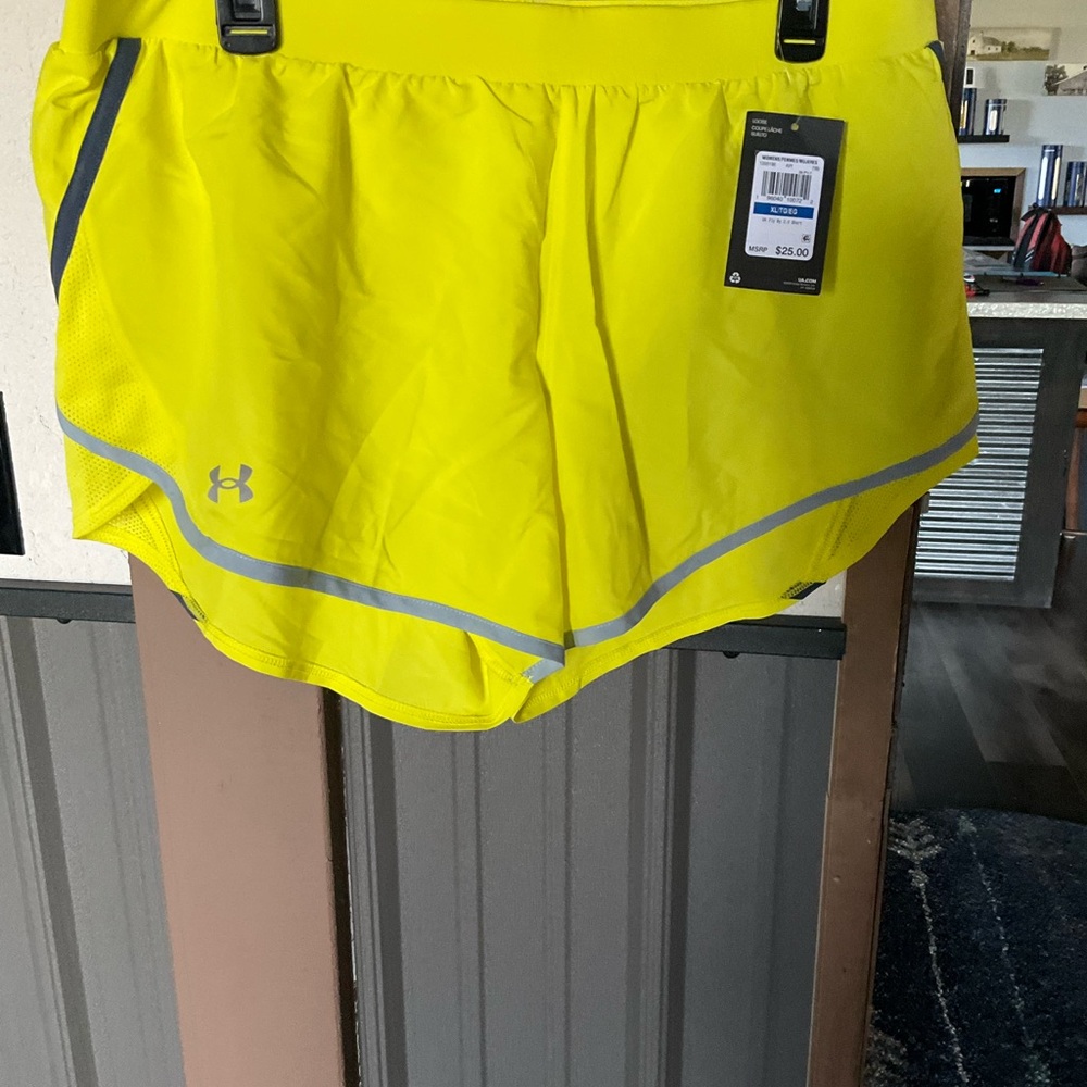 Under Armour Neon Yellow Women's Athletic Shorts